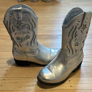 Jellypop Kids Silver Cowboy Boots